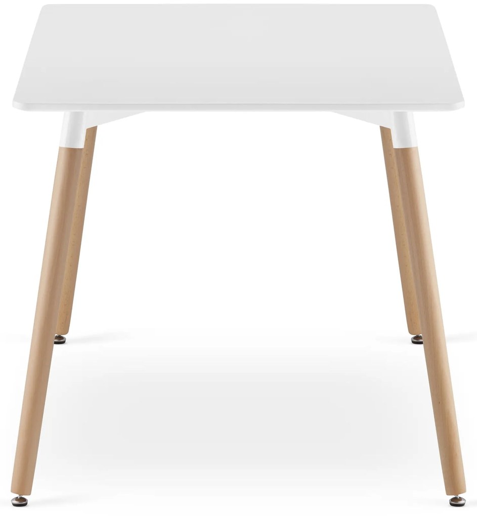 Set de masa 1 + 4, masa ADRIA 120x80cm alb + scaune BALI MARK negru