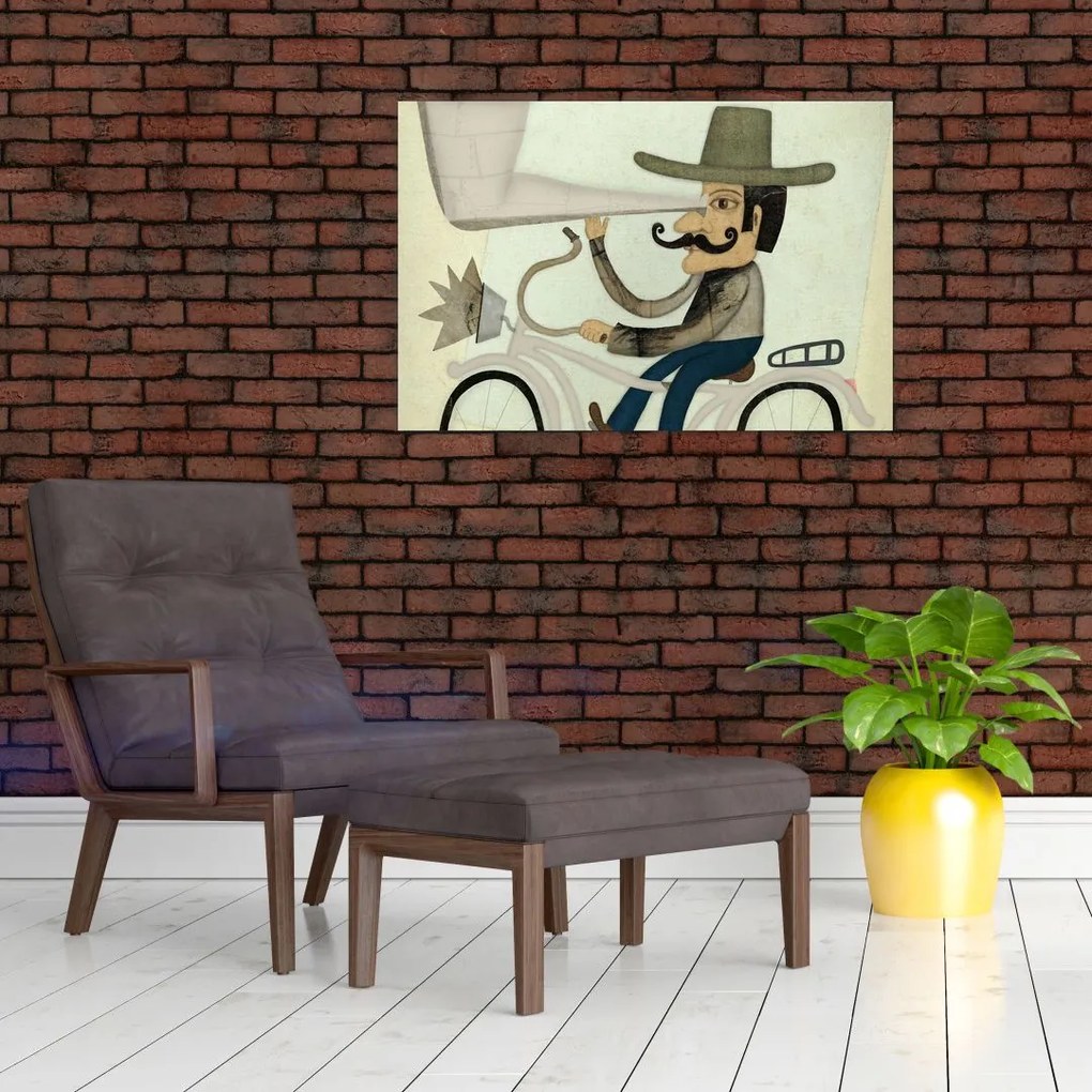 Tablou - Astronom pe bicicletă (90x60 cm)