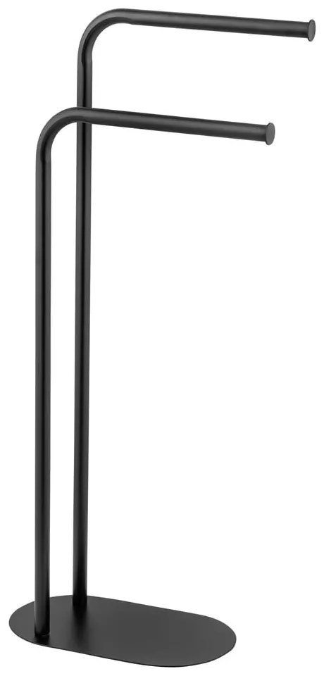 Suport pentru prosoape negru din oțel Levante – Wenko