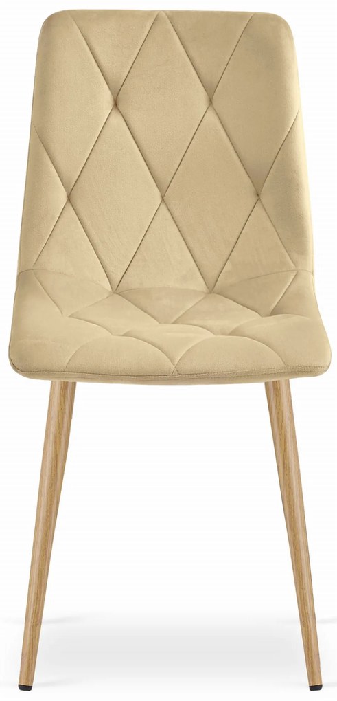 Bej scaun bucatarie LIBRA din catifea