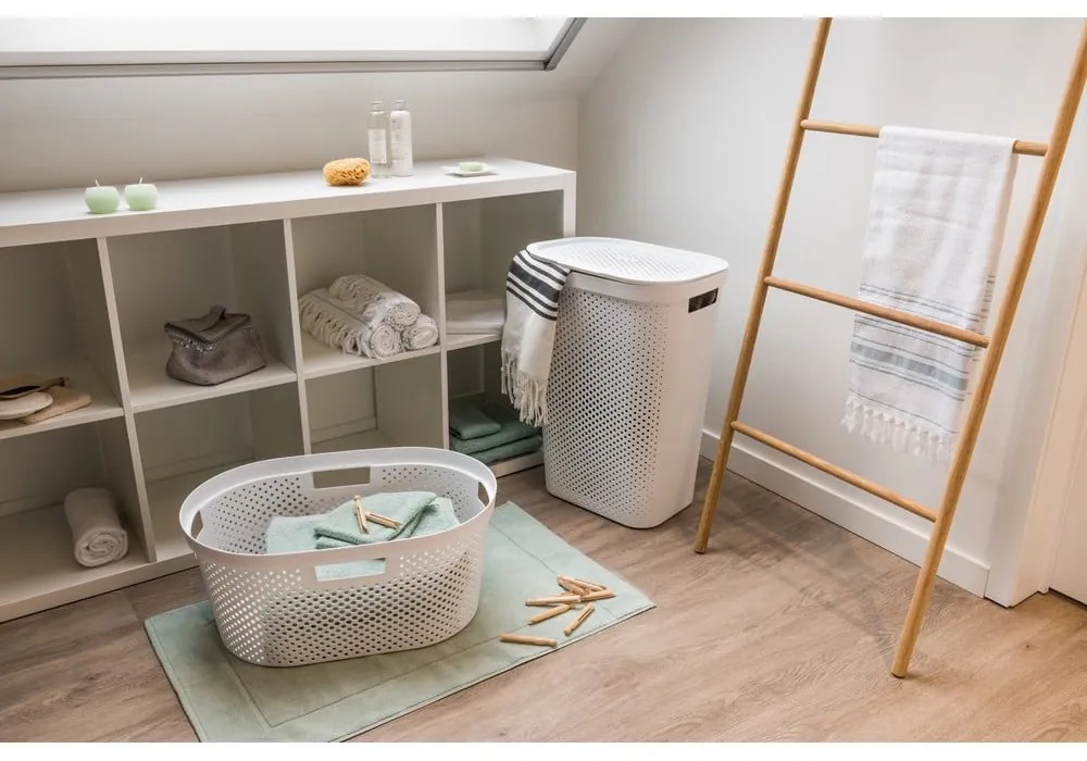 Coș de rufe alb din plastic 60 l Infinity – Curver