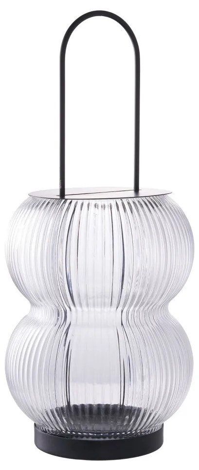 Lanternă decorativă Lucena, metal/glass, negru