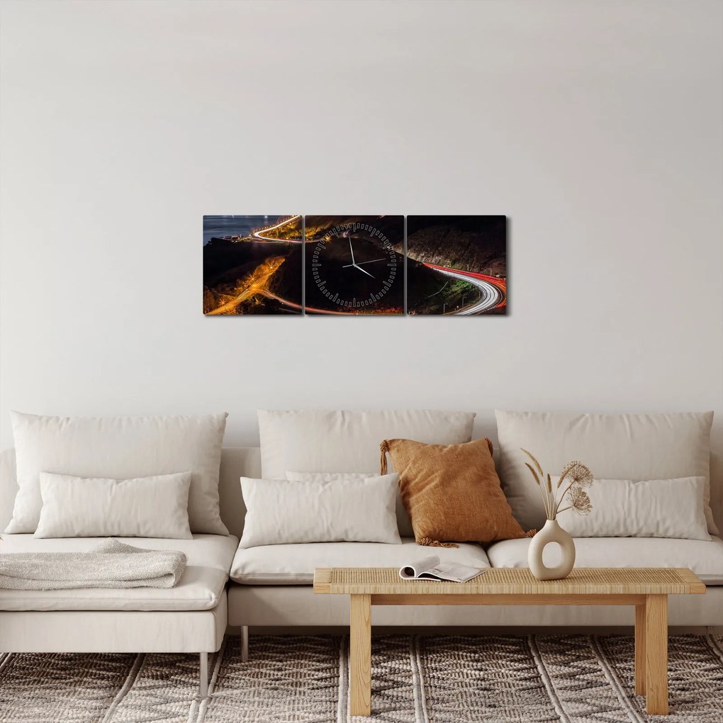 Tablou - Golden Gate Bridge (cu ceas) (90x30 cm)