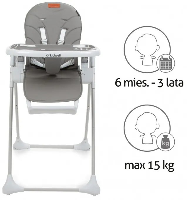 Scaun de masa multifunctional Kidwell BENO - Gray