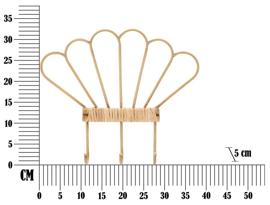 Cuier de perete în culoare naturală din metal Panama – Mauro Ferretti
