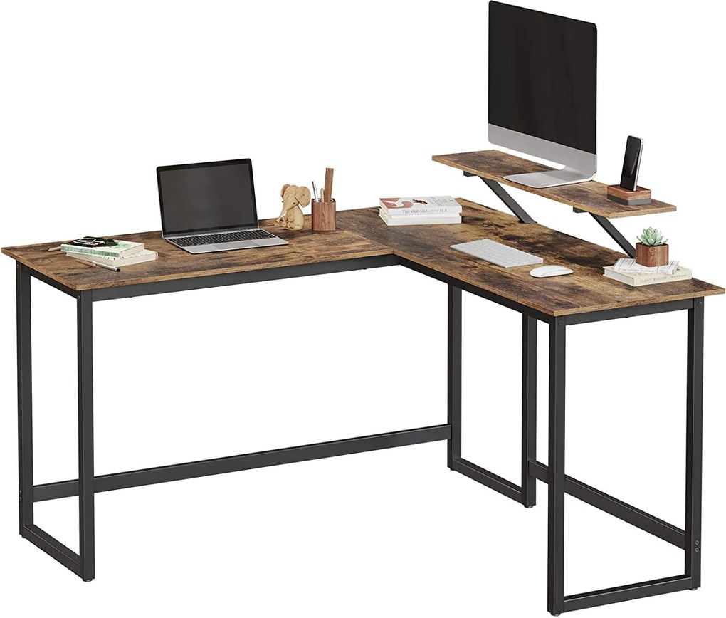 Birou pe colt cu suport monitor reglabil Design industrial