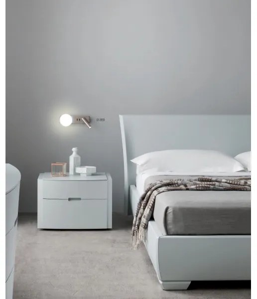 Redo 01-2993 - Aplică de perete LED OASIS LED/3W/230V+1xG9/10W USB CRI 90 crom