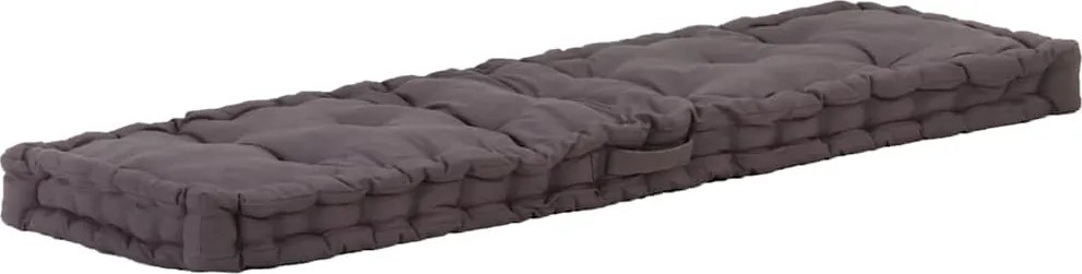 vidaXL Pernă podea canapea din paleți antracit 120 x 40 x 7 cm bumbac