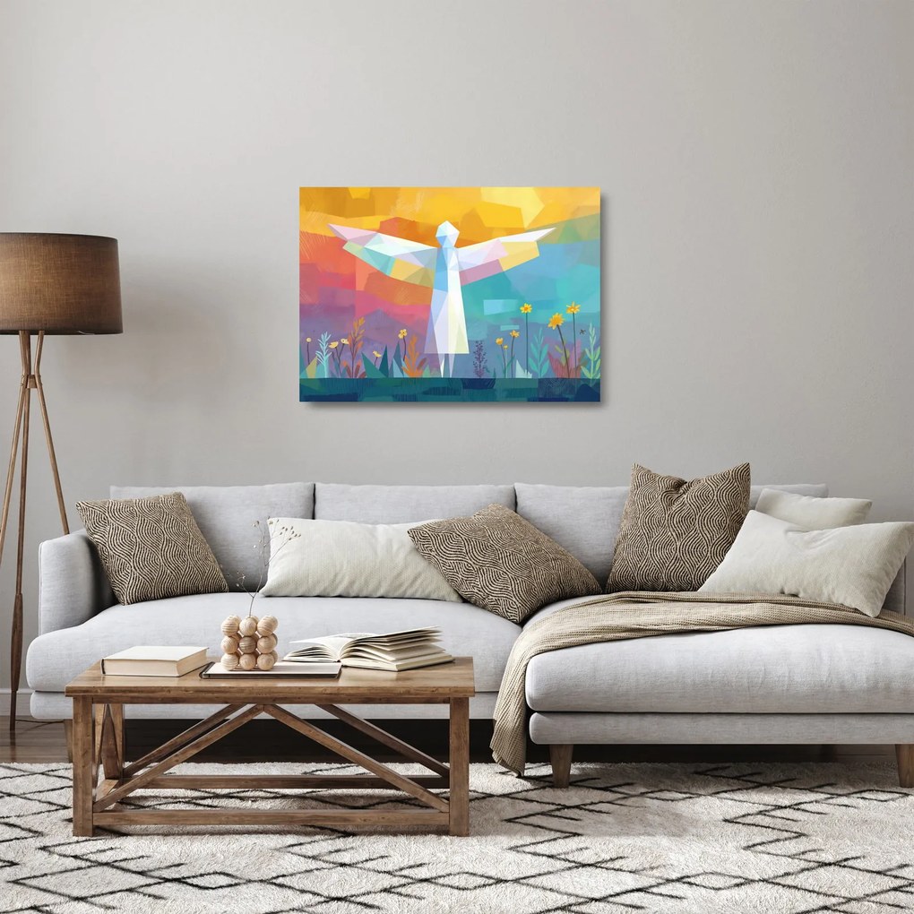 Tablou pe sticlă - Păzitorul florilor (70x50 cm)