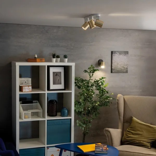 Spot de perete Kanlux 38960 LAURIN 1xGU10/10W/230V alamă/negru