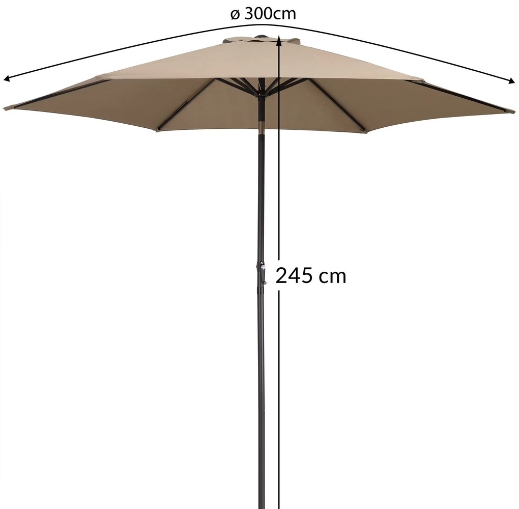 Deuba Floarea soarelui de gradina Ø300 cm - taupe