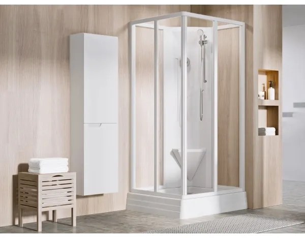 Ravak A007701120 - Tavă de duș pătrată ANGELA 90x90 cm albă