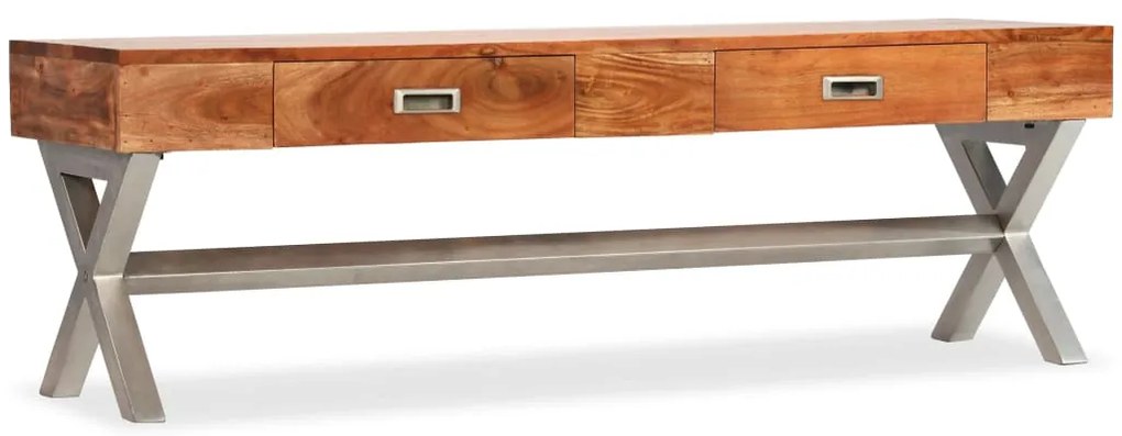 vidaXL Dulap TV cu sertare, lemn masiv acacia, 140 cm
