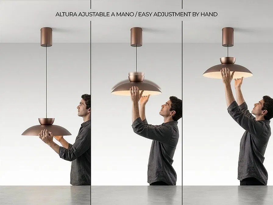 Lustra/ Pendul LED design modern Ion bronz 48cm