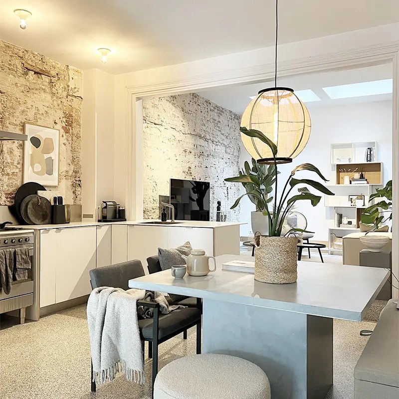 Lampă suspendată orientală maro 46 cm - Rob