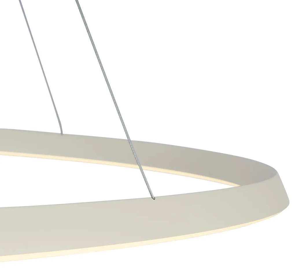 Lampa suspendată scandinavă bej 72cm incl. LED cu 3 trepte de intensitate luminoasă - Circuit