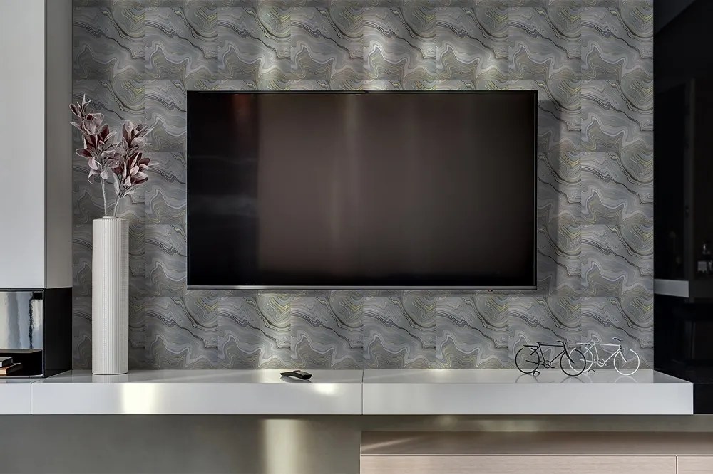 Panou decorativ perete Valuri decorative de marmură