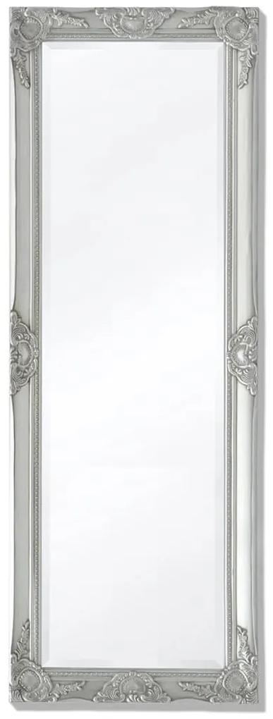 243689 vidaXL Oglindă verticală în stil baroc 140 x 50 cm argintiu
