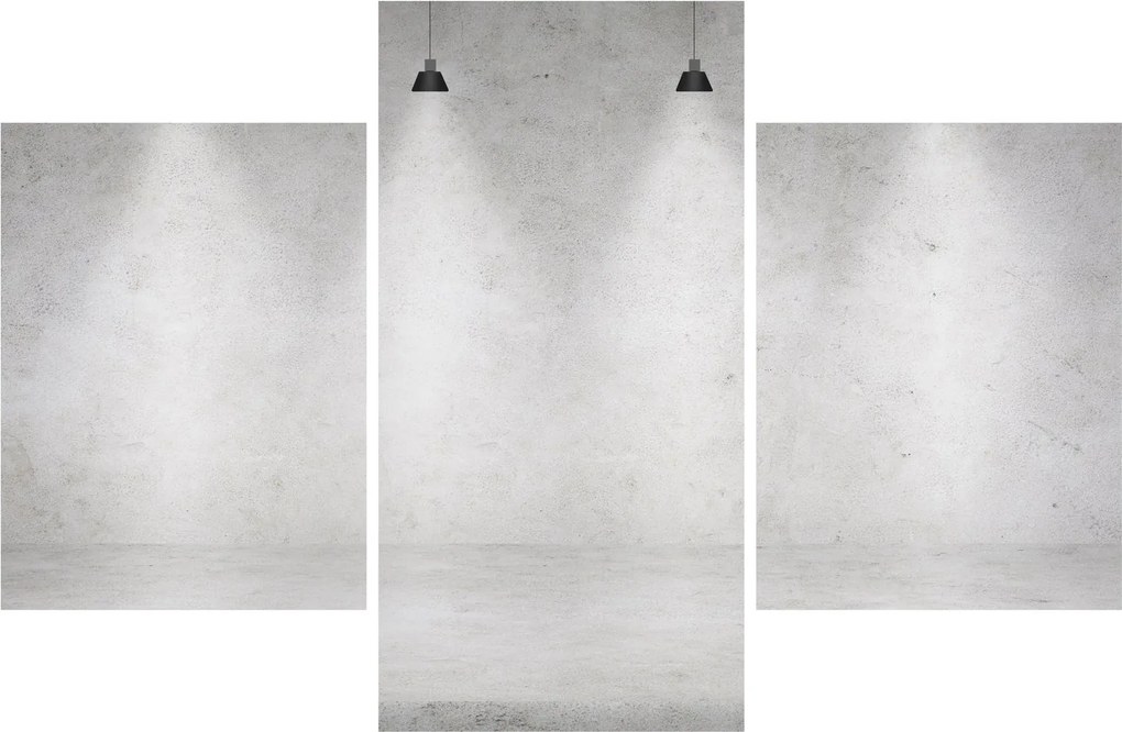 Tablou - Perete de beton cu lumini (90x60 cm)