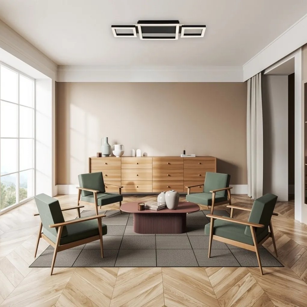 Plafoniera LED design geometric Donya 51x22cm