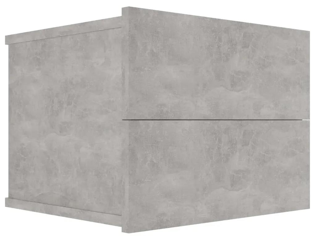 801061 vidaXL Noptieră, gri beton, 40 x 30 x 30 cm, PAL
