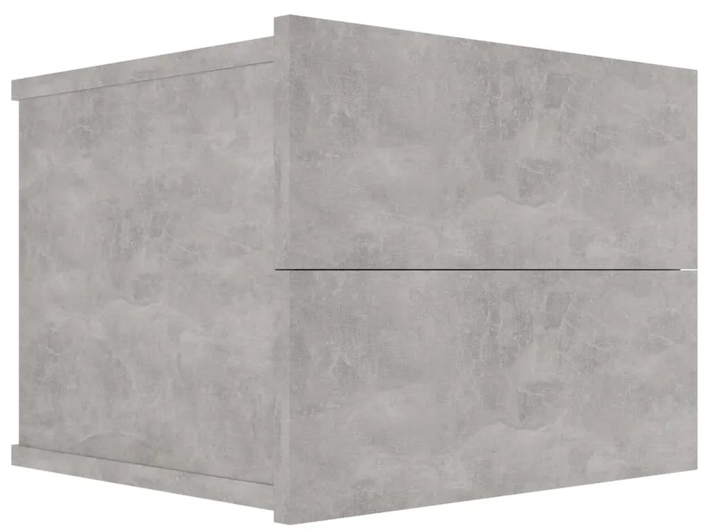 801061 vidaXL Noptieră, gri beton, 40x30x30 cm, lemn prelucrat