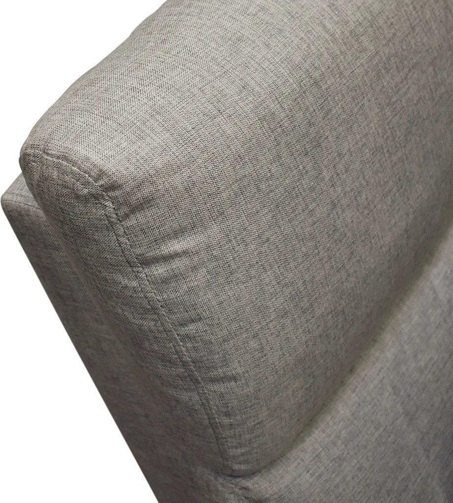 Fotoliu recliner Anna, țesătură, cadru metalic - GRI