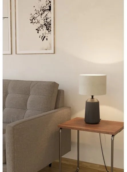 Lampă de masă Eglo 900824 CAPALBIO 1xE27/40W/230V gri