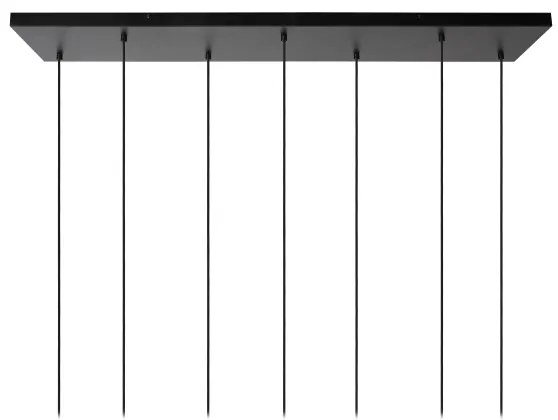 Lustră pe cablu Lucide 45402/07/30 MARIUS 7xE27/40W/230V negru