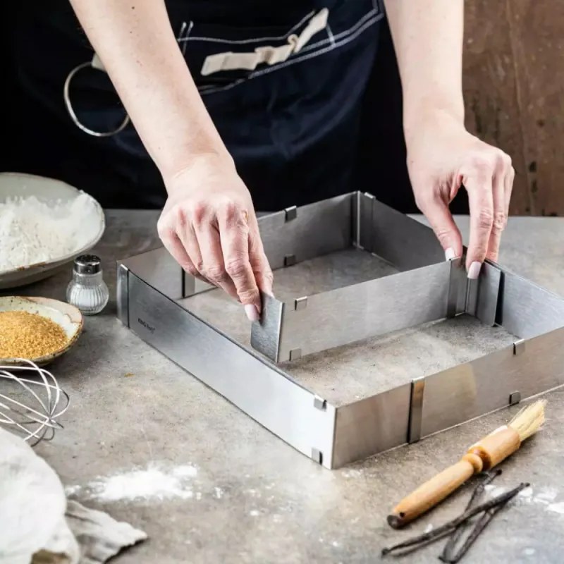 Resigilat: Forma de copt Kinghoff KH 1907, Reglabila 27,5-52,4 cm, Otel inoxidabil, Argintiu