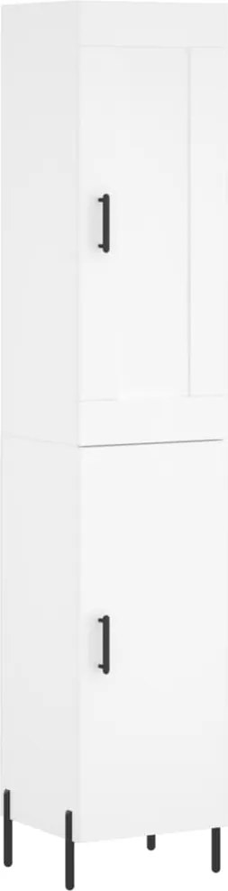 vidaXL Dulap înalt, alb, 34,5x34x180 cm, lemn prelucrat