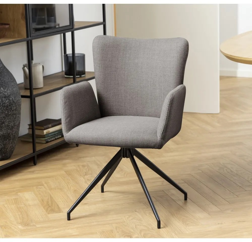 Set de scaune de sufragerie gri 2 buc. tapițat Laura – Actona