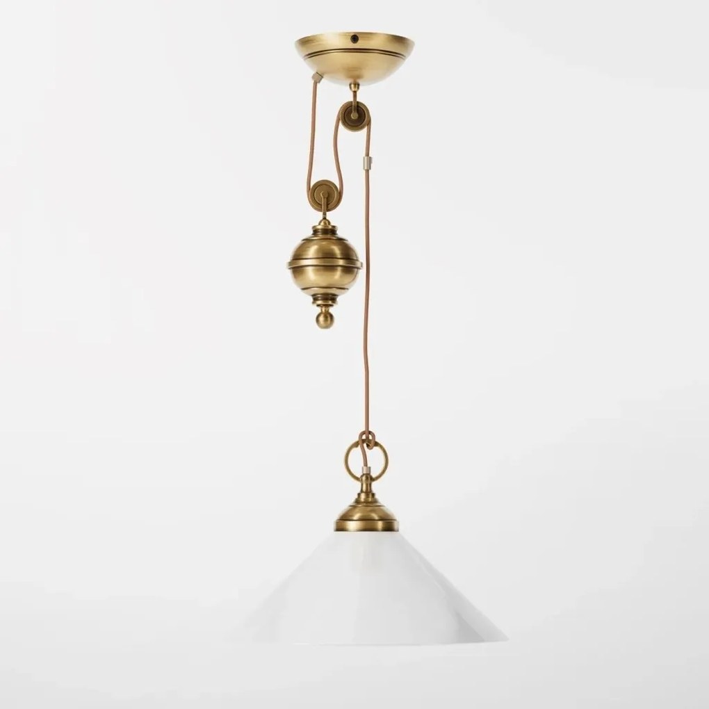 Lustra stil clasic italian din alama cu scripete Fiordo