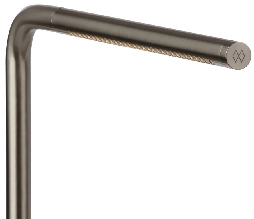 Veioză argintie LED cu intensitate reglabilă din metal (înălțime 46 cm) Omni Table – UMAGE