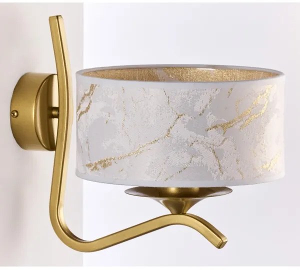 Jupiter 2111 - Aplică de perete KASZMIR 1xE27/15W/230V alb/auriu/decor de marmură