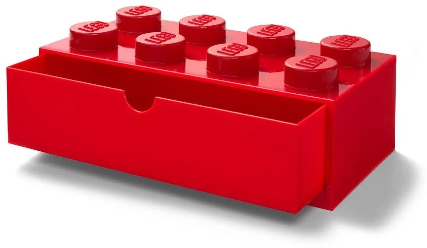 Cutie cu sertar pentru birou LEGO®, 31 x 16 cm, roșu