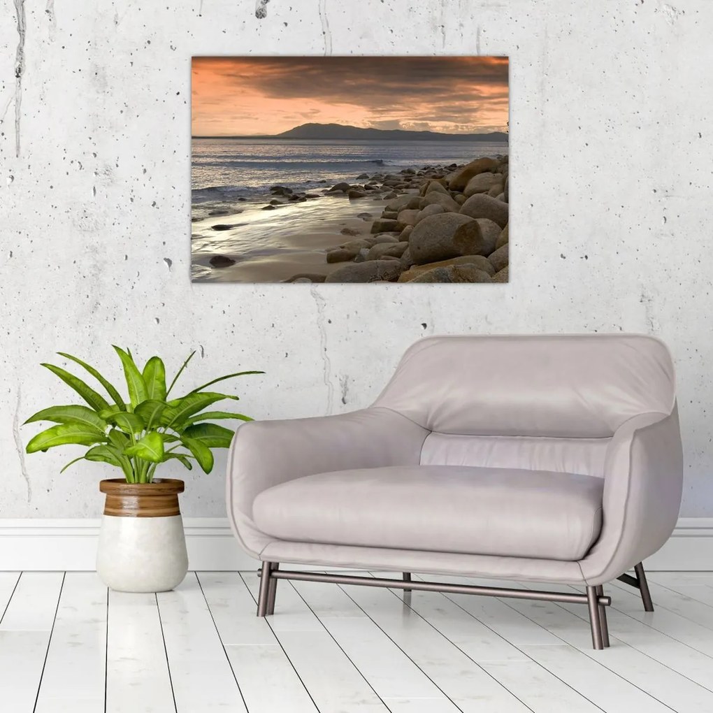 Tablou - Marea și munții (70x50 cm)