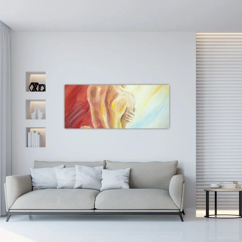 Tablou - Imaginea unei femei care se odihnește, pictură în ulei (120x50 cm)
