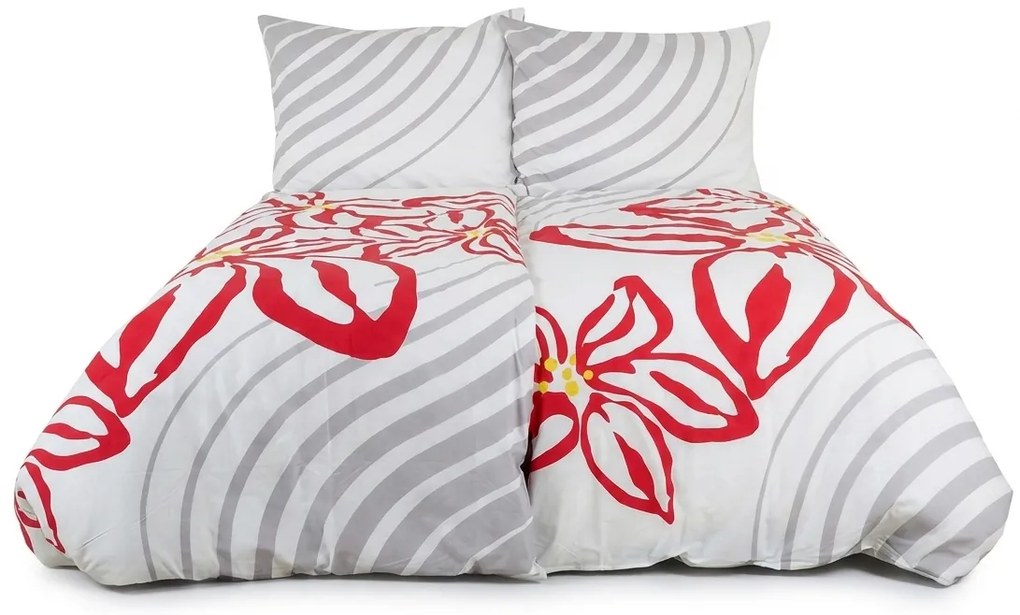 Lenjerie de pat din bumbac FLOERIC gri deschis Dimensiune lenjerie de pat: 70 x 90 cm | 140 x 200 cm