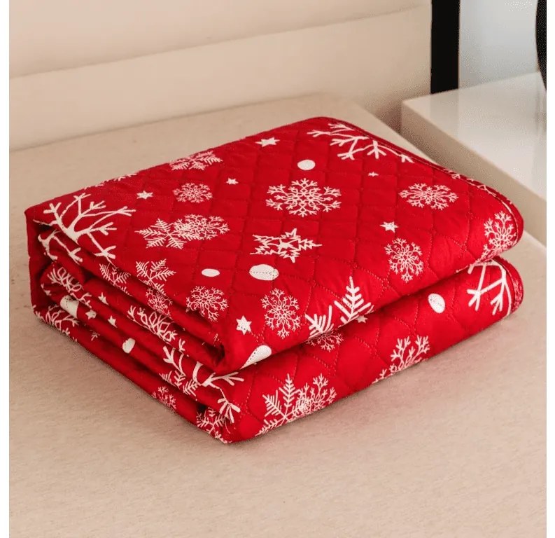 Cuvertura de pat cu model SNOWFALL, rosu Dimensiune: 220 x 240 cm