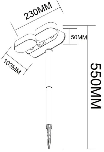 Globo 36509 - Lampă solară LED cu senzor LED/7,2W/3V IP44