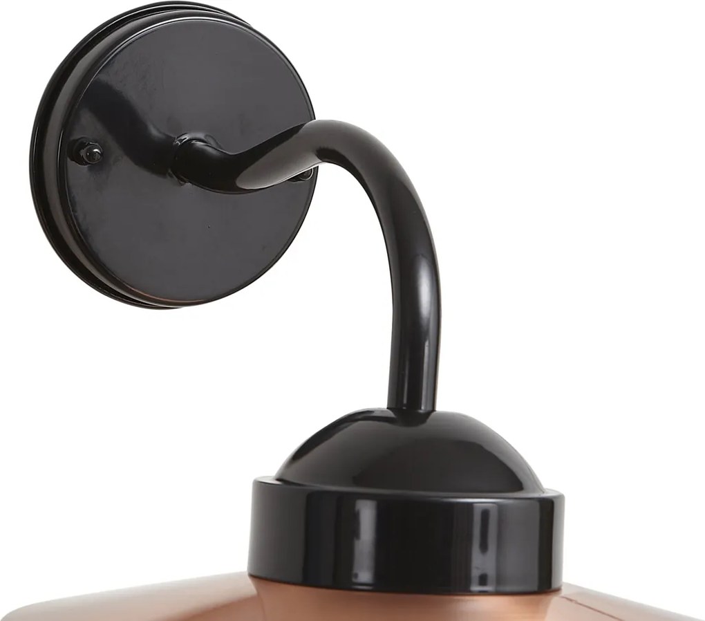 Lampă modernă de perete pentru exterior neagră cu cupru IP44 - Kansas