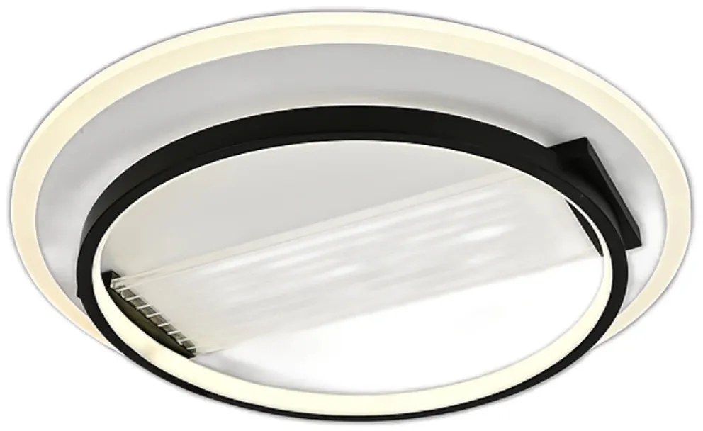 Lustra LED Cu Telecomanda, Elit's Esn R9053R, 102W, NegruAlb