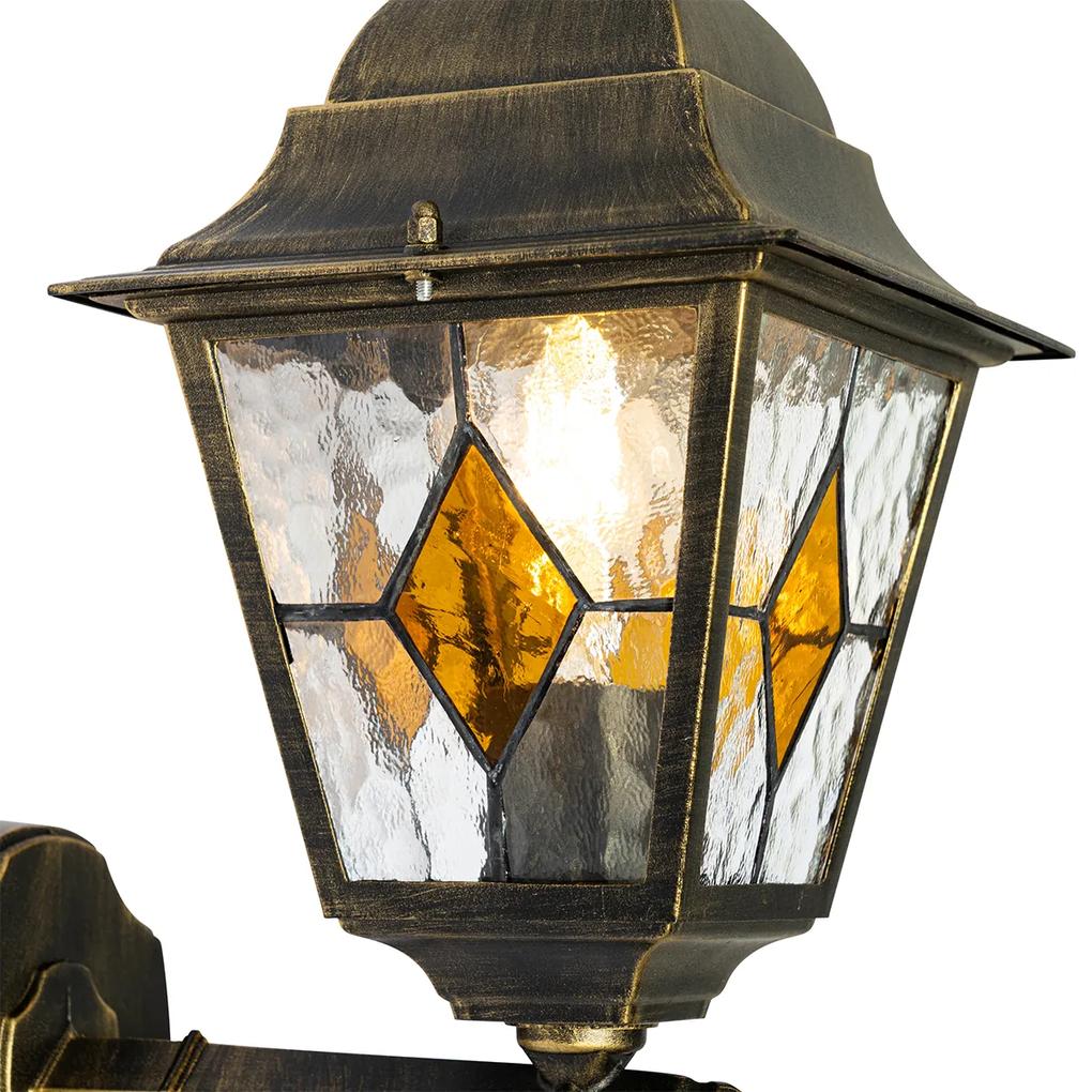 Lanterna de perete de exterior vintage auriu antic - Antigua Up