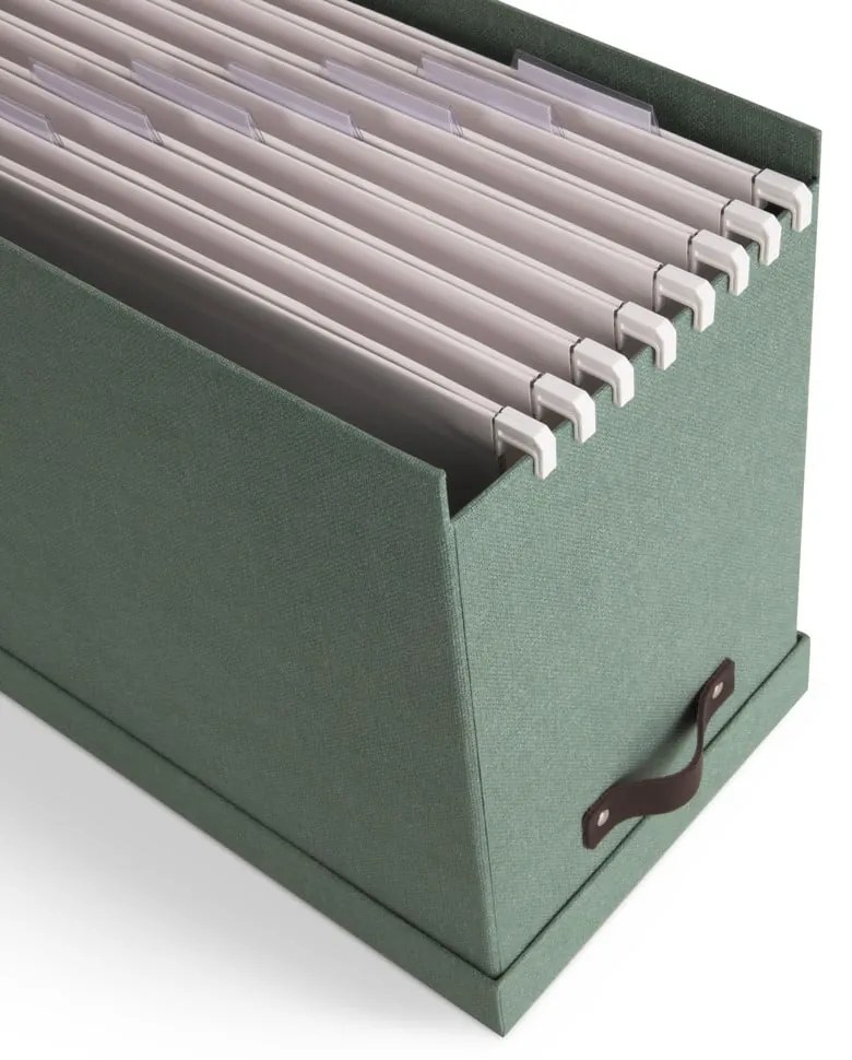Organizator verde pentru documente din carton Johan Canvas Paper Laminate – Bigso