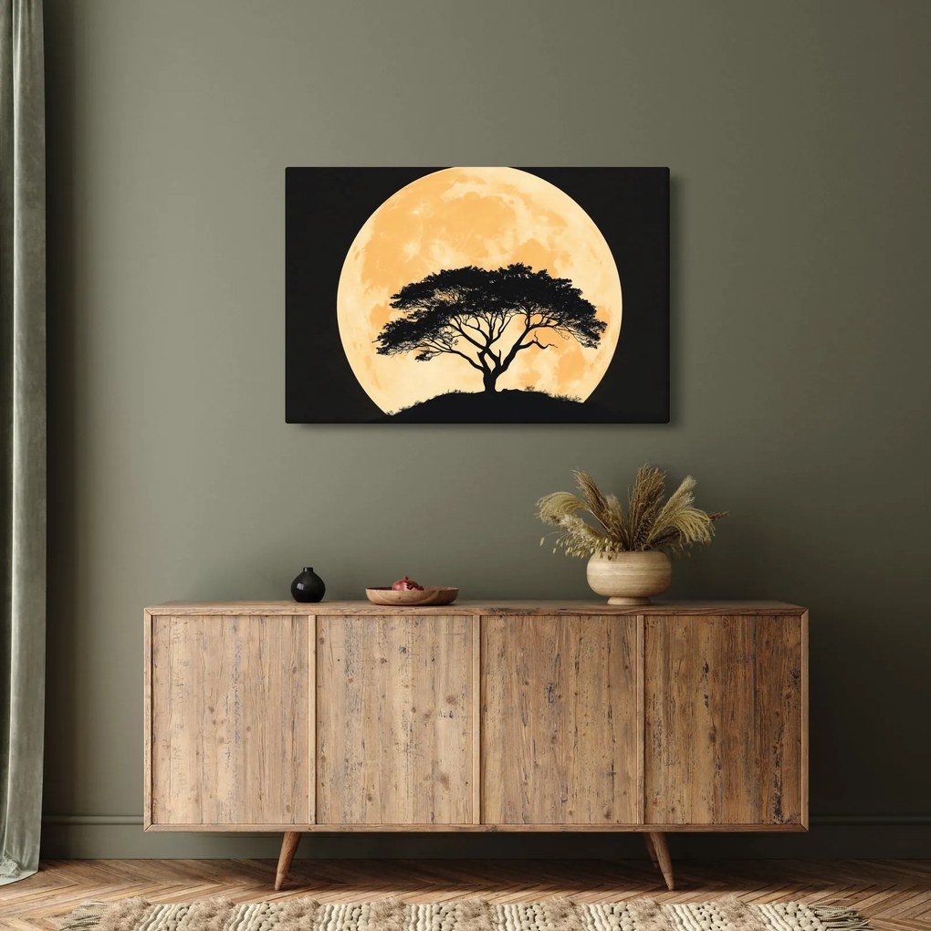 Tablou – Arbore în lună plină aurie II. (90x60 cm)