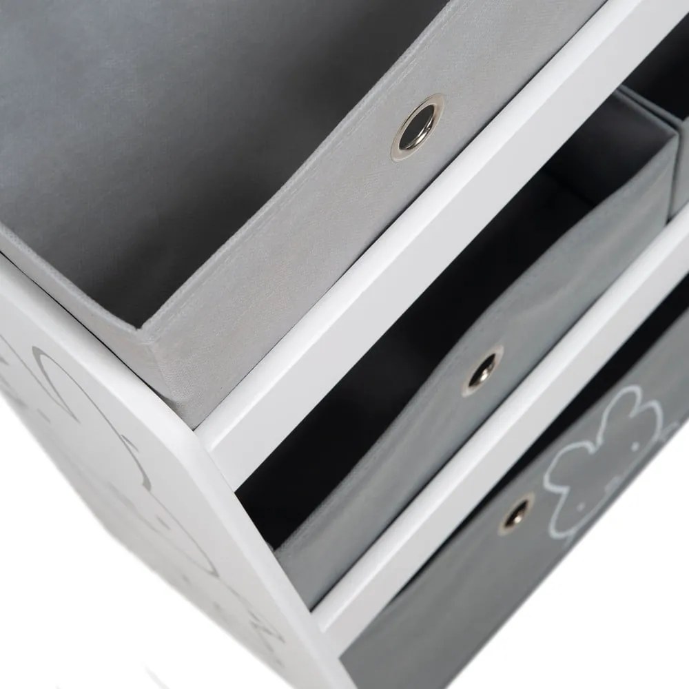 Organizator de jucării pentru copii alb/gri 63,5x29,5x60 cm Miffy – Roba