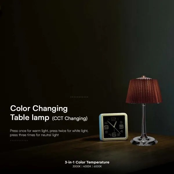 Lampă LED reîncărcabilă dimabilă de masă LED/1,5W/5V 3000/4000/6000K 1800 mAh maro