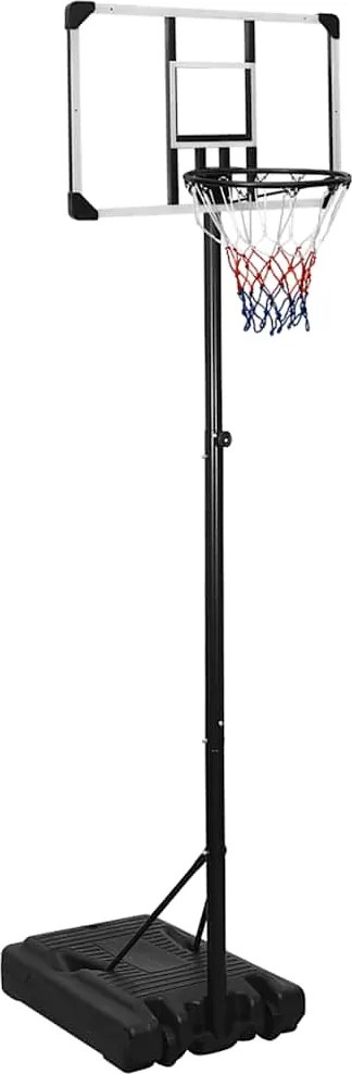 vidaXL Suport coș de baschet, transparent, 235-305 cm, policarbonat