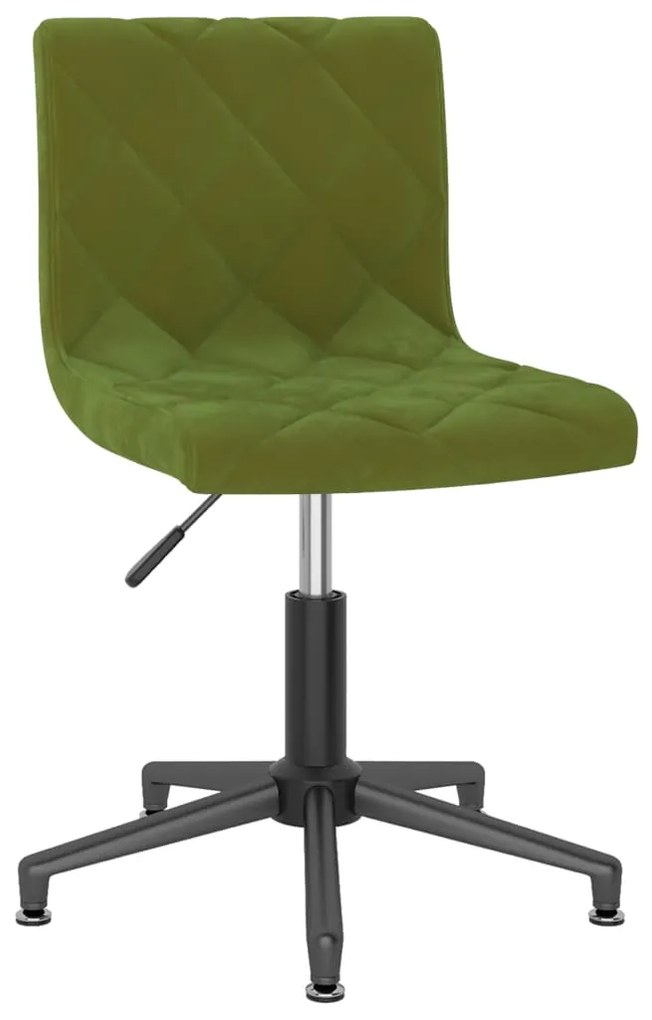 3086495 vidaXL Scaune de bucătărie pivotante, 4 buc., verde deschis, catifea
